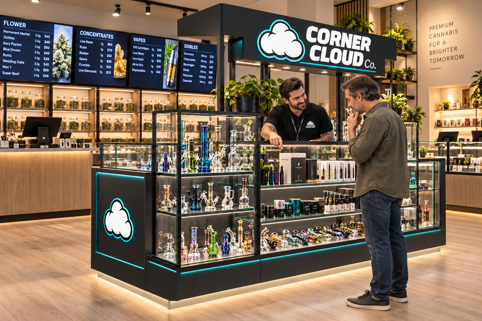 Concept visual: customer browsing the display case