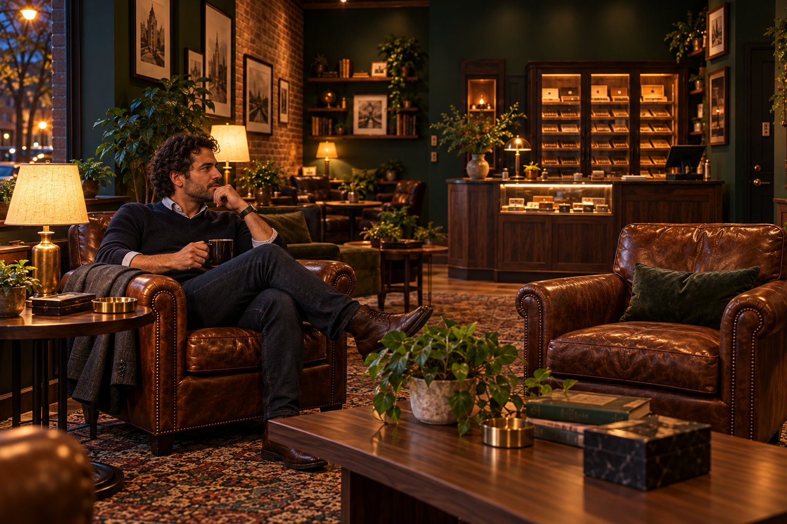 Embercade concept scene: the everyday unwind with fictional adult guests