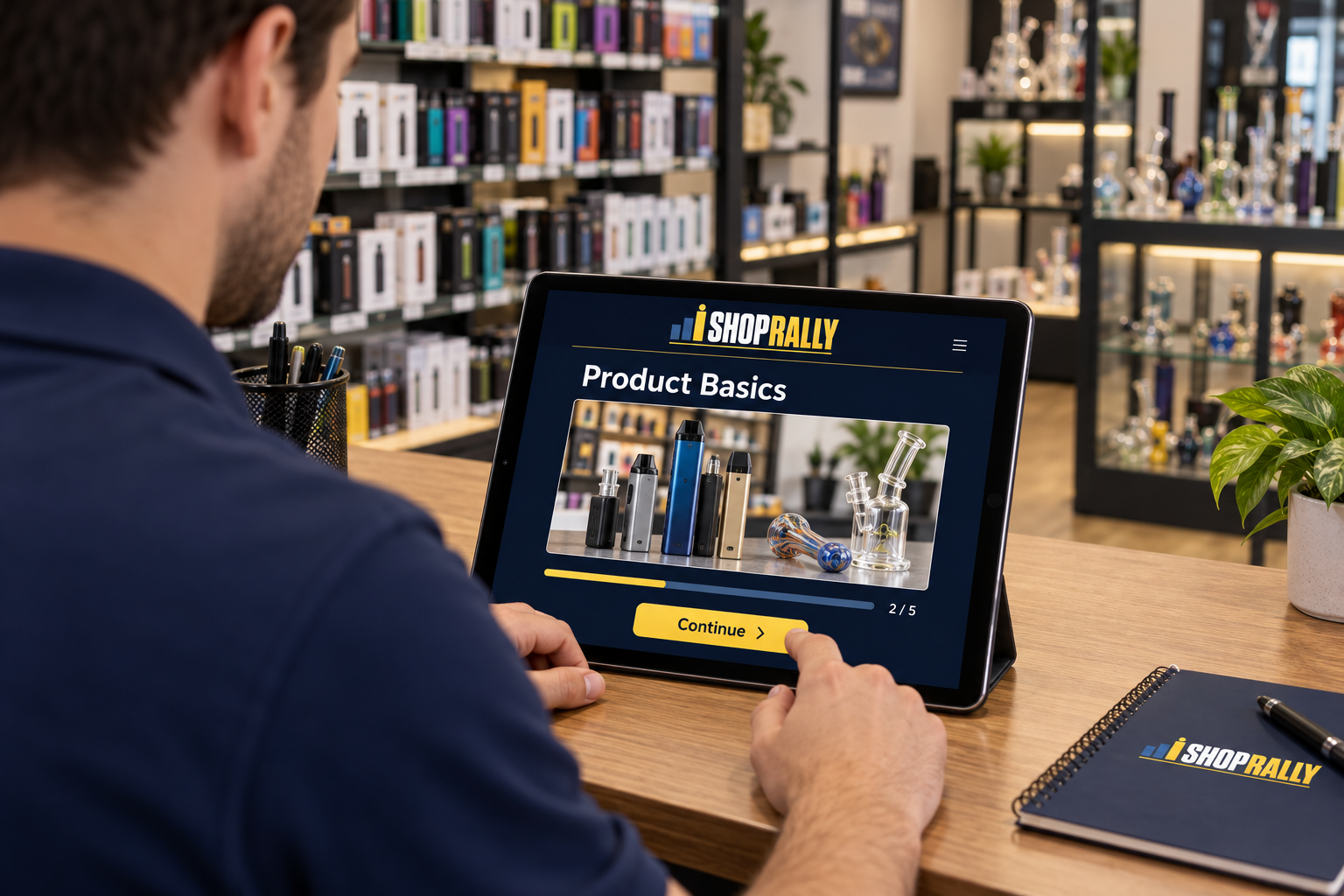 Concept visual: training module on a tablet