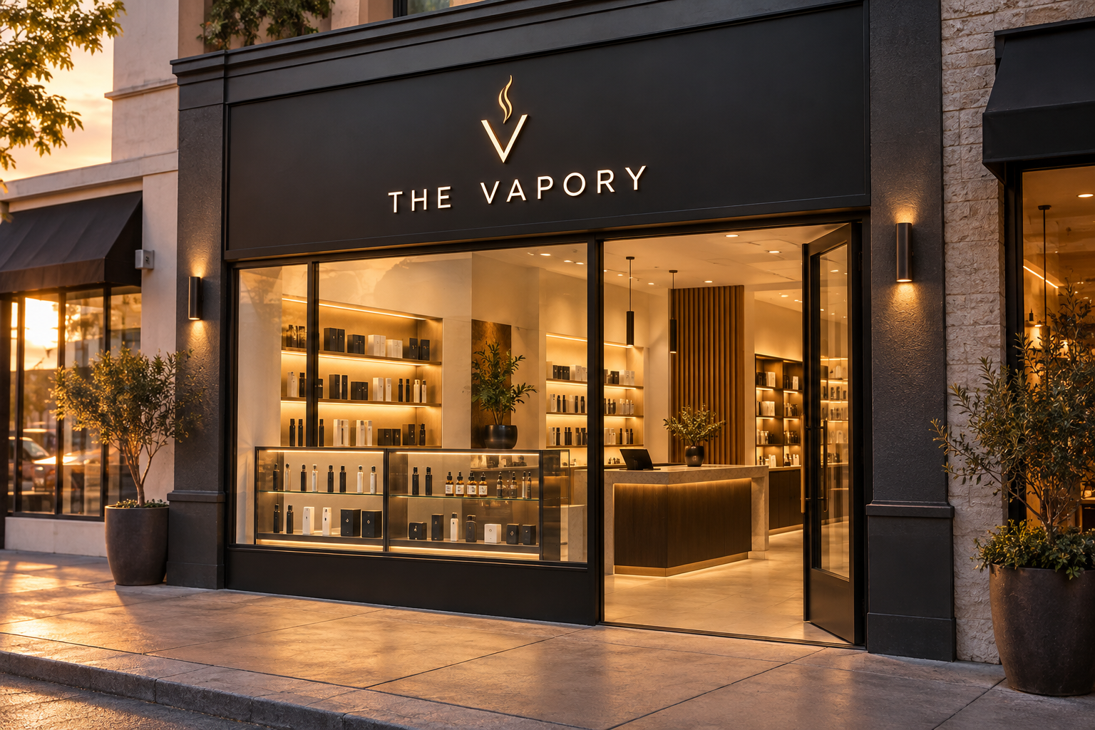 Concept visualization: The Vapory compact storefront