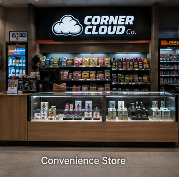 Concept visual: Corner Cloud installed in a convenience store