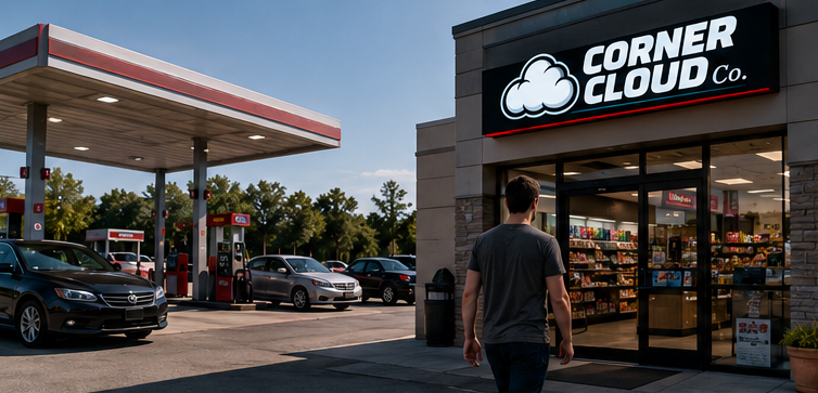Concept visual: customer entering a convenience store