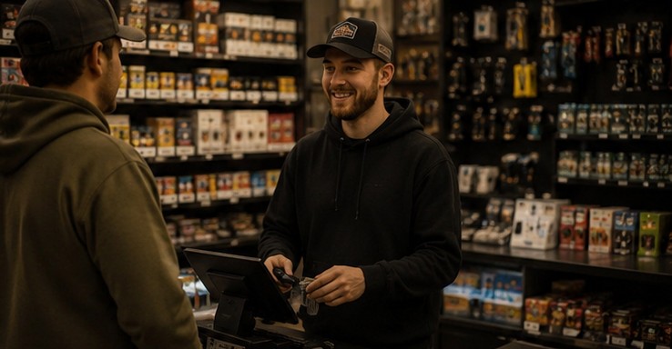 Concept visual: staff helping a customer